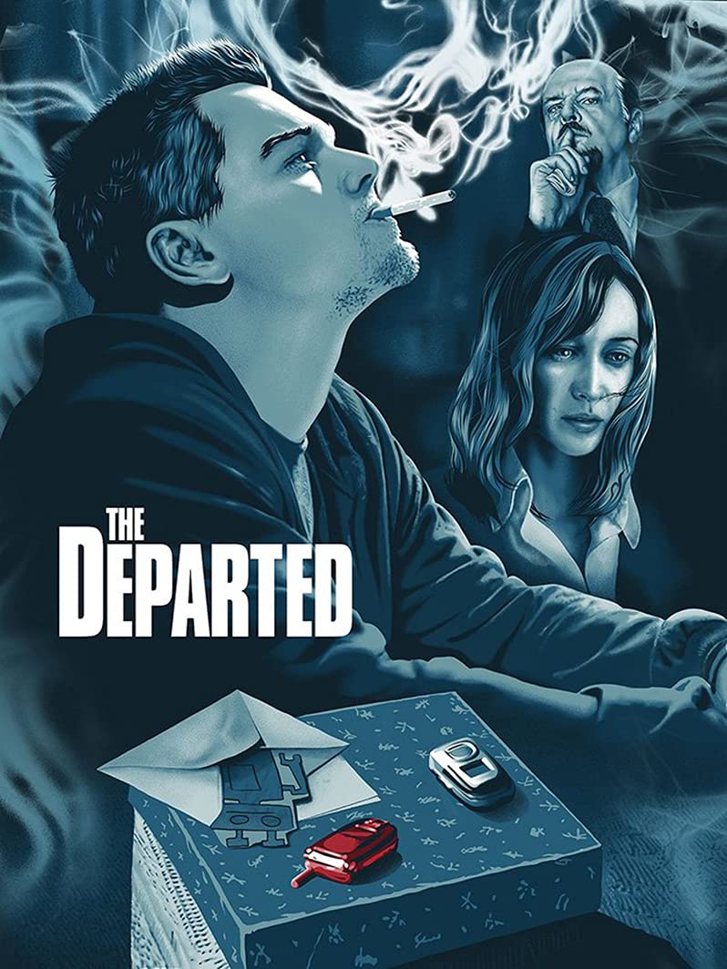 Bharat Udyog The Departed Poster - Artistic Movie Wall Sticker 300 Gsm Art Card Paper Print Artwork Printed (13x19 inch)