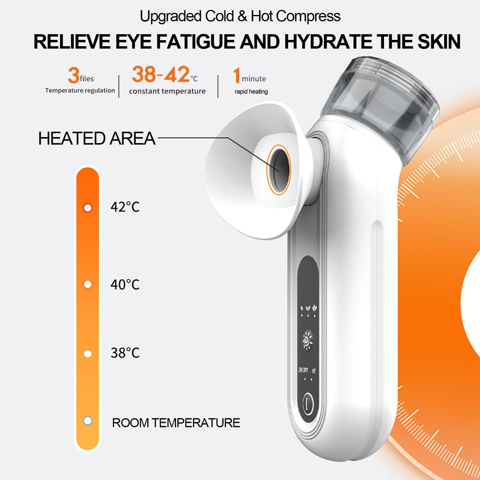 Eye Steamer for Dry Eyes 2in1 Heated Nano Mist Sprayer, Nano Eye Comfort Pro Steamer with Hot & Cold Compress Modes - Image 4