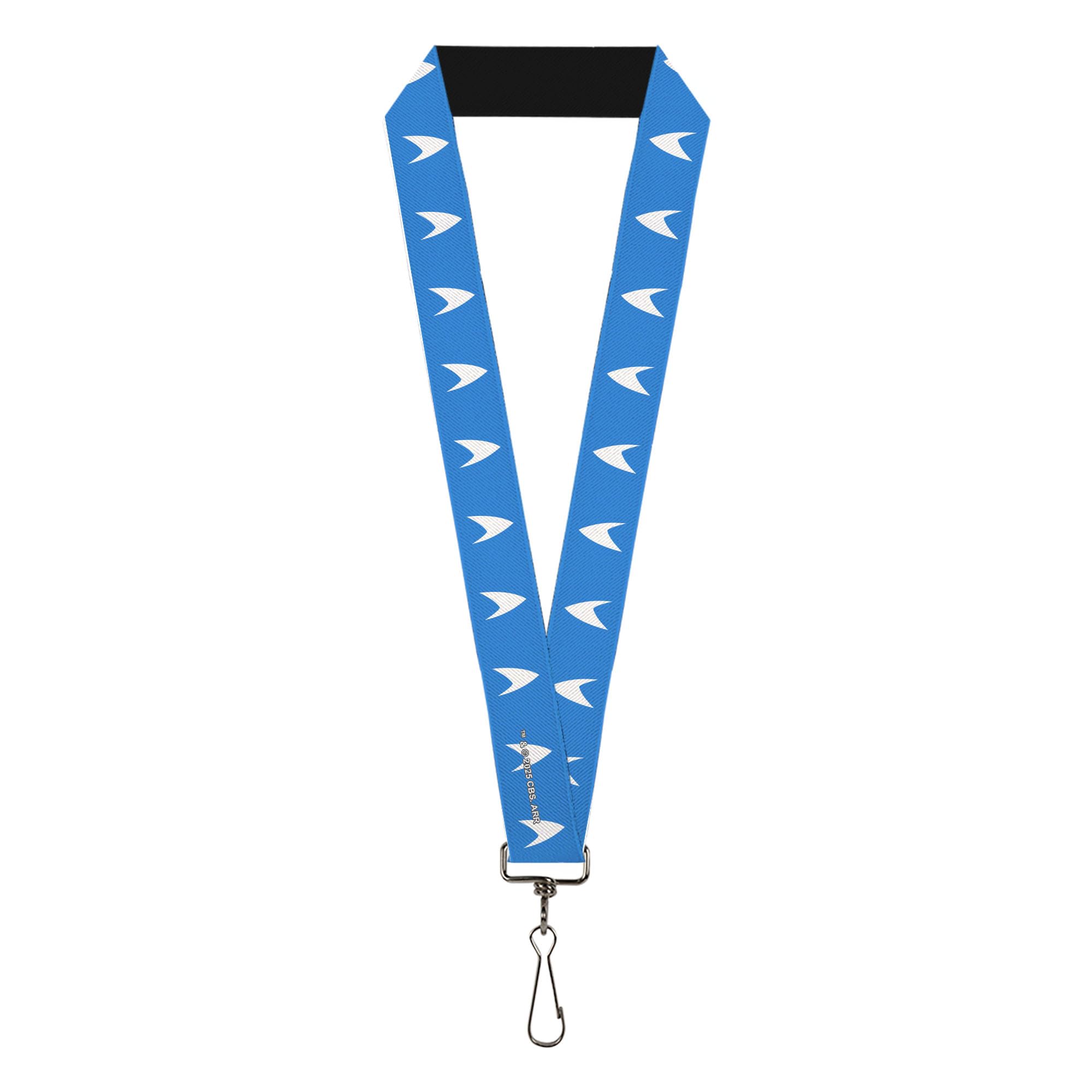 Buckle-Down CBS Studios Inc. Lanyard, Star Trek Starfleet Insignia Blue White, Elastic