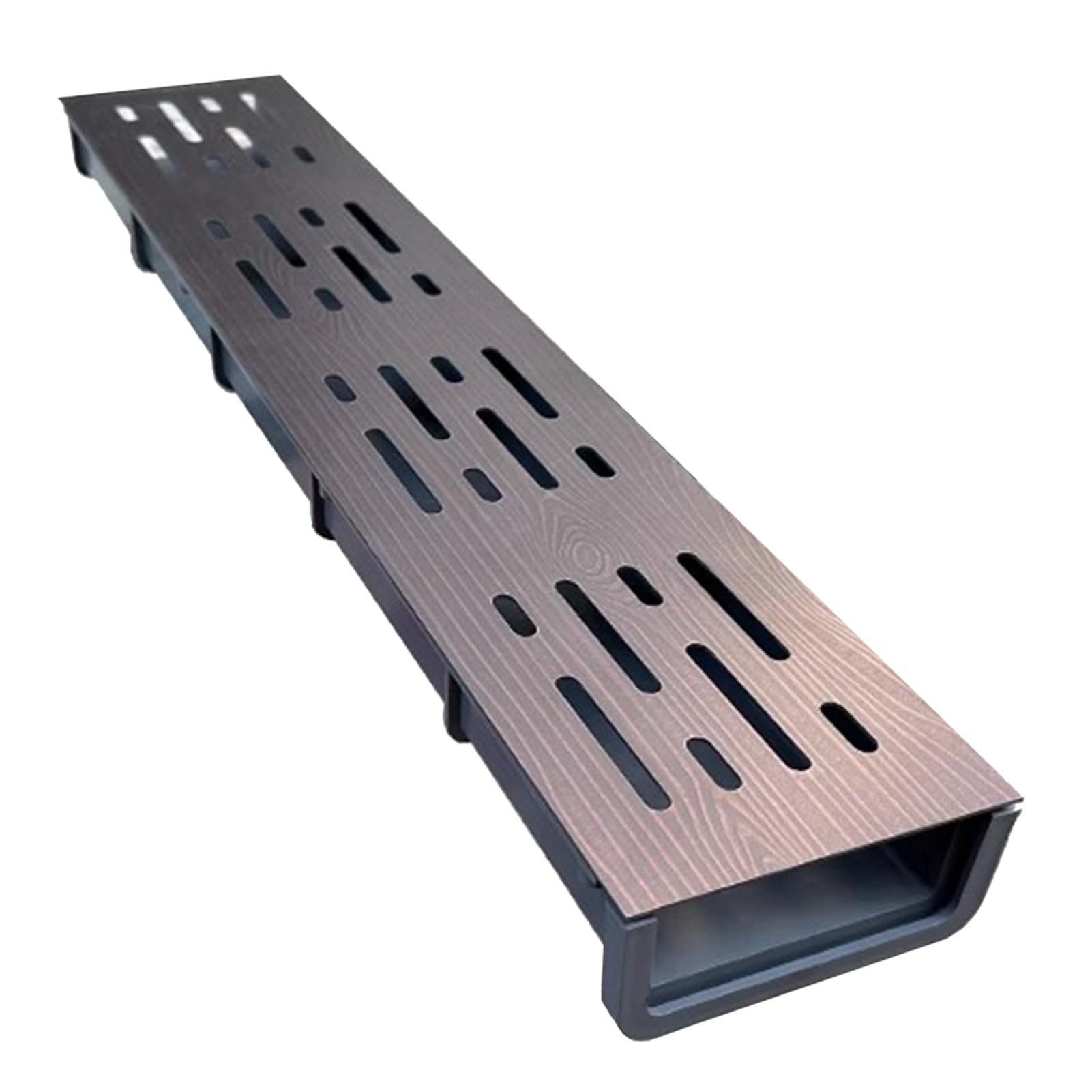 Dkrahrjj B Stainless Steel Trench Drain Kit, Outdoor Garden Drainasystems, Seweragrates, Sewer Gully Diverter/B/50 * 10 * 4Cm