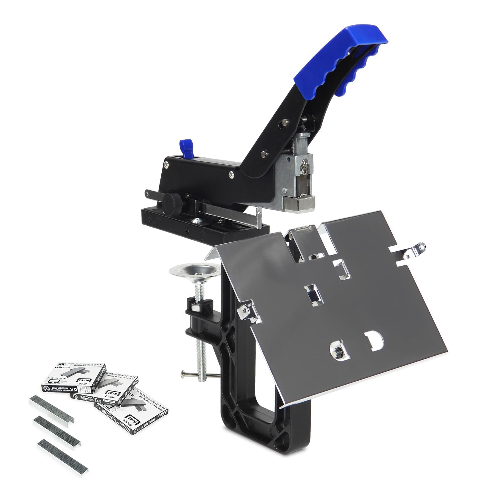 Grapadora de Alta Resistencia Grapadora Manual Lata de Metal Tanto en Montura como Plana para 60 Hojas Grapadora de Oficina de Alta Capacidad Grapadora de Escritorio Grapadora Grande Grapadora