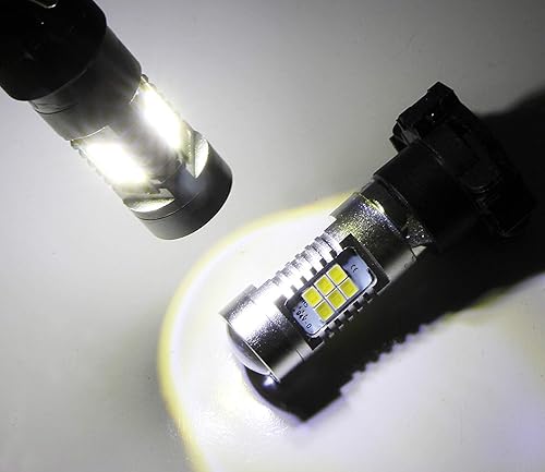 Miniatura 2 de iJDMTOY Bombillas LED de xenón blanco sin errores 21-SMD PY24W 5200s compatibles con luces direccionales delanteras BMW, compatibles con BMW E90E92