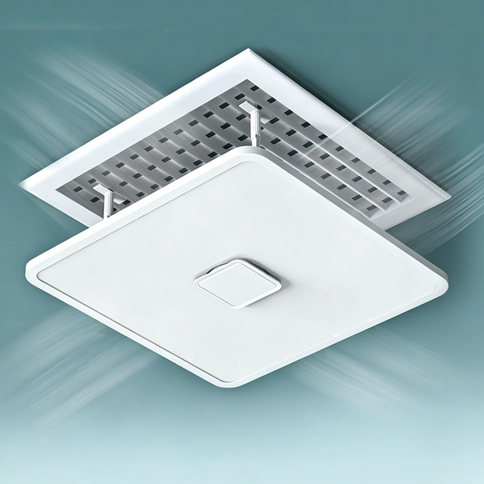 Deflettore quadrato per aria condizionata centrale, deflettore aria condizionata da soffitto, previene l'aria fredda di soffiare direttamente, facile da installare (60 x 60 cm)