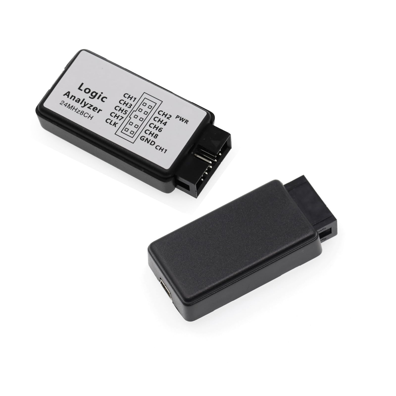 Logic Analyzer 8 CH, USB Logic Analyzer Gerät mit USB-Kabel 24MHz 8-Kanal UART IIC SPI Debug