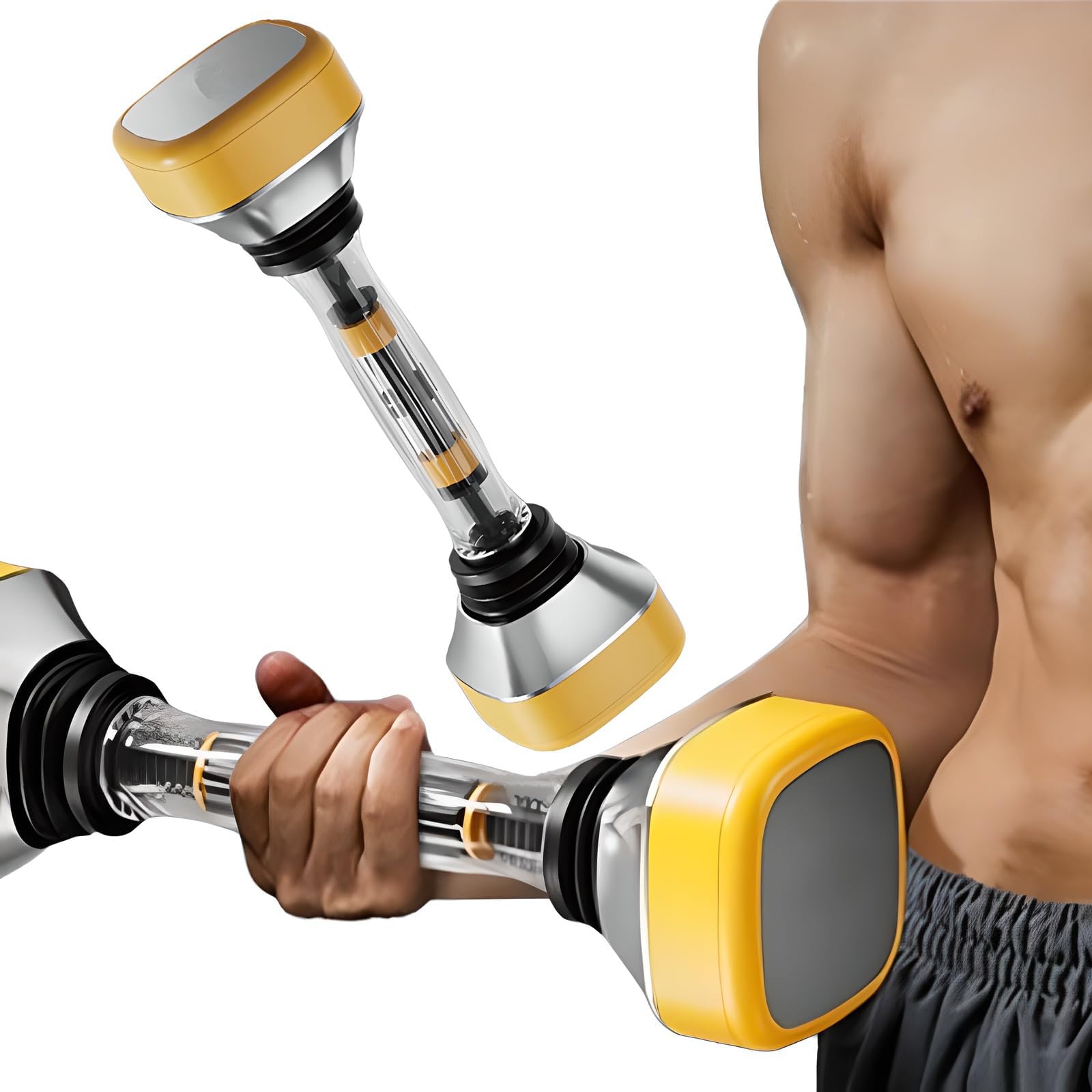 Regulowany zestaw hantli do treningu siłowego, ergonomiczny uchwyt, sprzęt fitness do masażu mięśni i ćwiczeń wibracyjnych