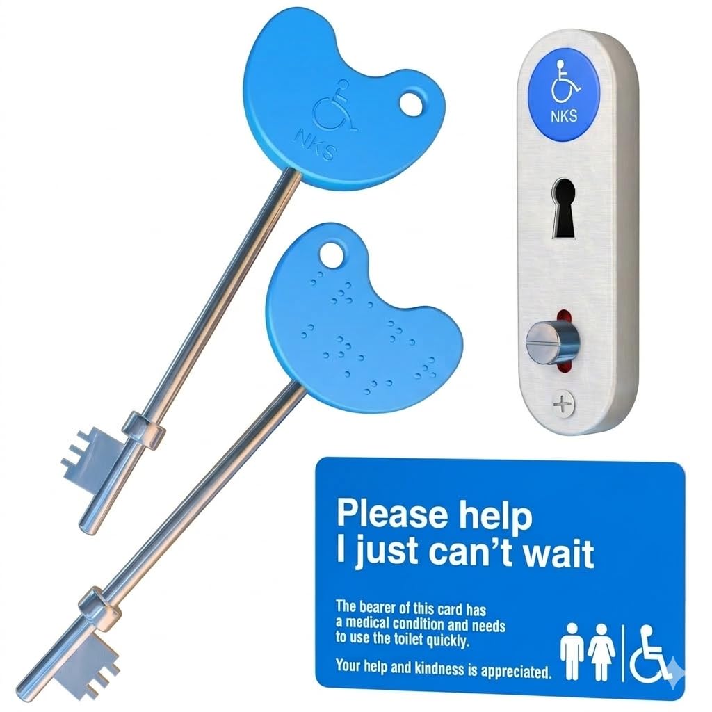 Meter Box Repair Kit With Access Card Nks Radar Key Disabled Toilet Bathroom Door Access Braille Easy Turn Pack Opens Over 10,000 Disabled Toilets — With Just Can't Wait Card