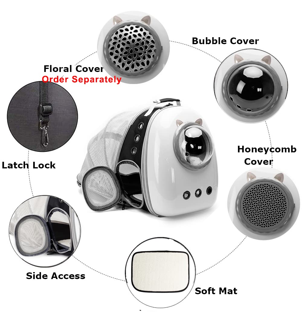 Back Expandable Cat Carrier Backpack, Backpack for Cats Kitten Small Puppy, Airline Approved Cat Bubble Backpack, Space Capsule Astronaut Carrier - image 3