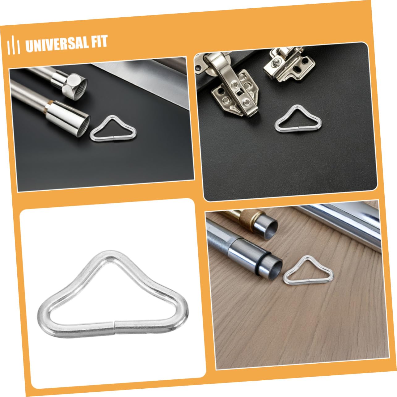 70 Piezas Hebillas Triangulares para Trampolín de Alta Resistencia de Anillos Metálicos con Resistencia la Corrosión Repuesto para Cama Elástica Fácil Instalación y Conexión