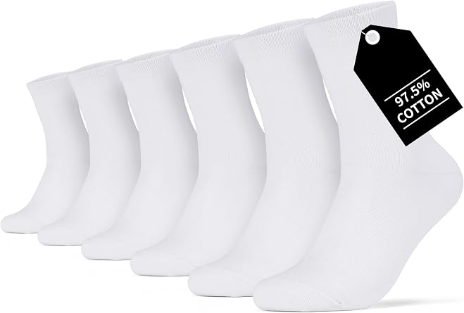 Forony Mens Dress Socks Size 8-13 Cotton Rich Lightweight Breathable