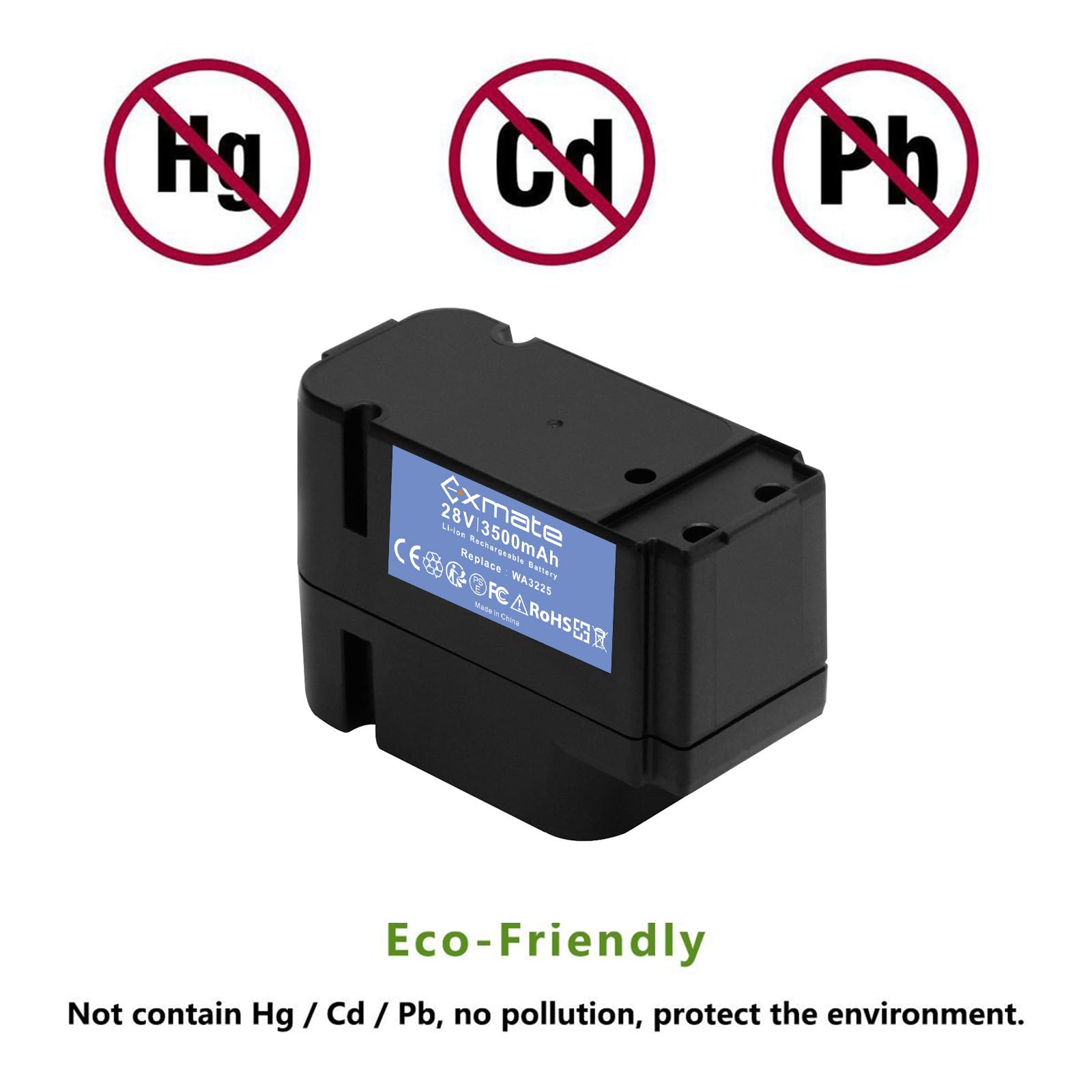 vhbw Li-ION accu 1500 mAh (28 V) voor Worx Landroid L1500i WG798E, M 500B WG755E, M WG794E, M WG794EDC zoals WA3225, WA3565