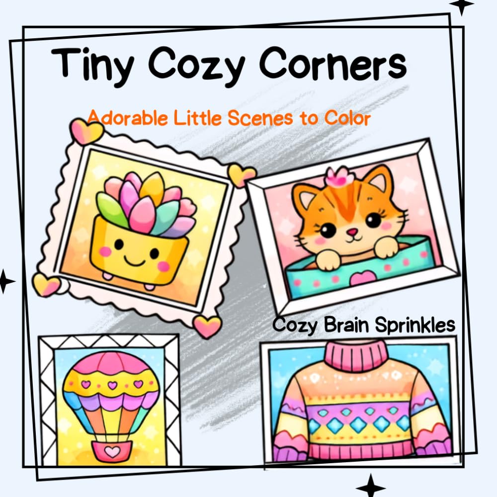 Tiny Cozy Corners: Adorable Little Scenes to Color