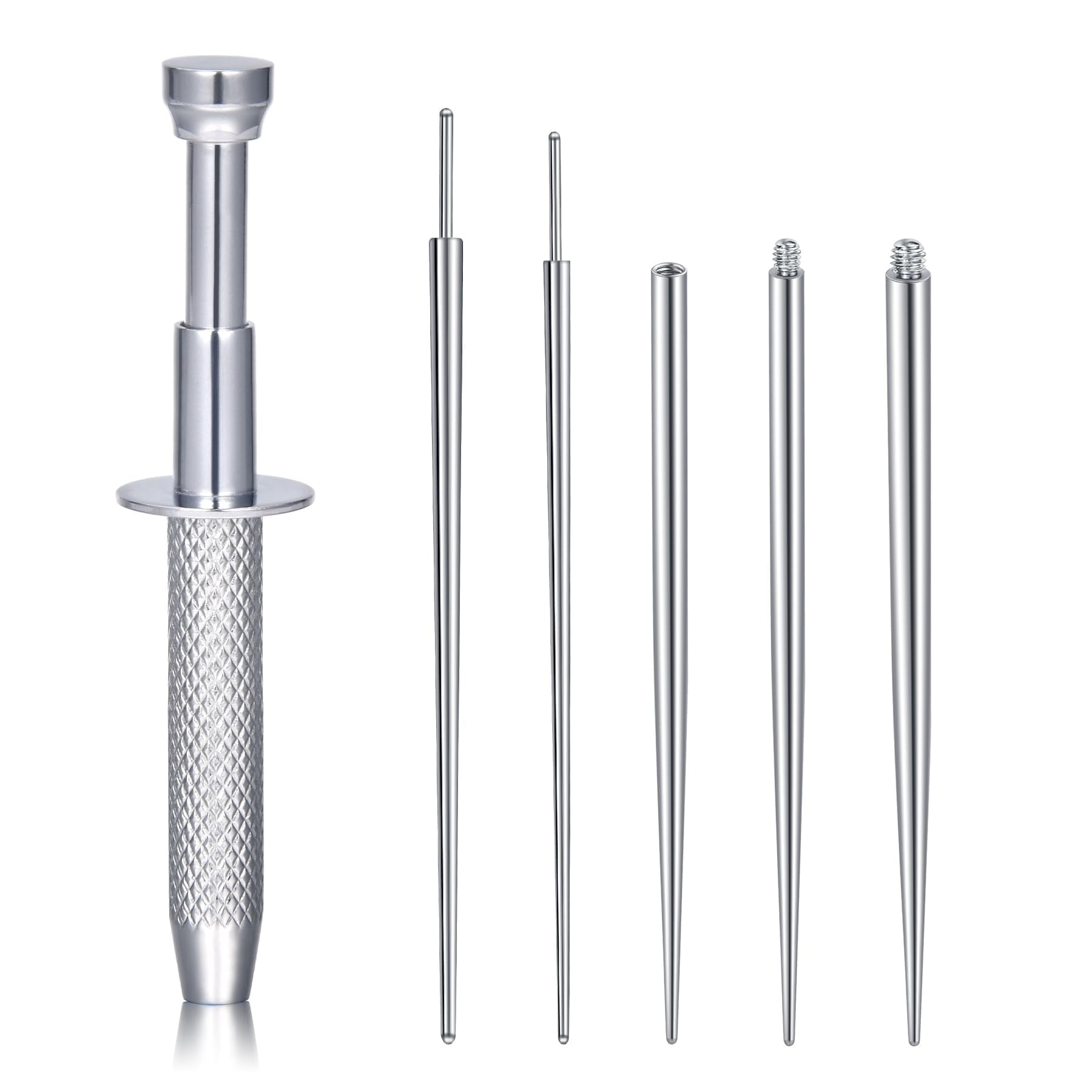 6 Pcs Piercing Kit, Tools Set with Tapers for Ear, Nose and Jewellery Changes, Professional Body Modifications Tools Kit