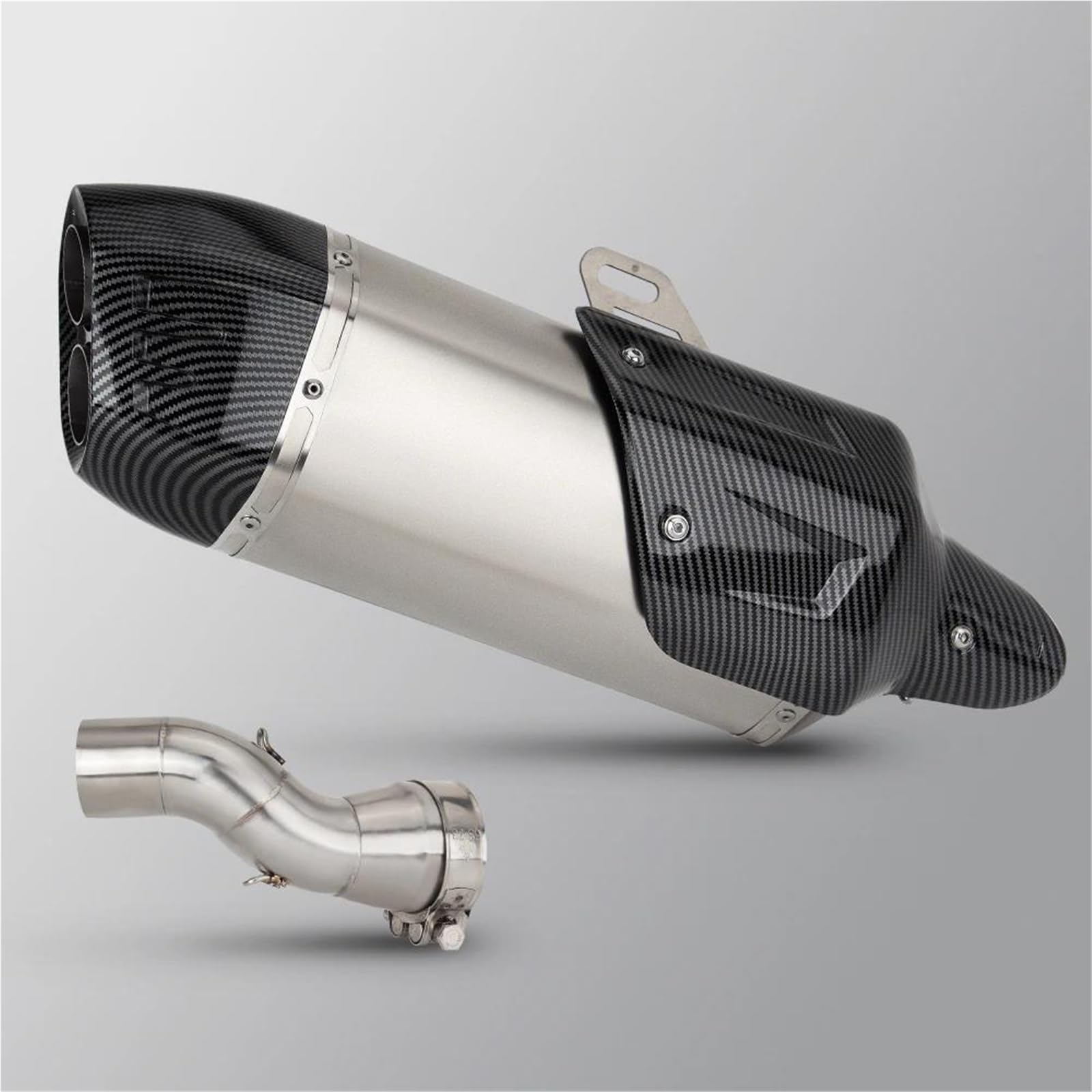 Scarico Tubo Terminale Di Scarico Per Motocicletta Per BMW R1200GS R1200 R 1200 GS Adventure, Silenziatore A Doppio Foro, Tubo Centrale Slip-on Moto Silenziatore Silenziatori(Colore 1)