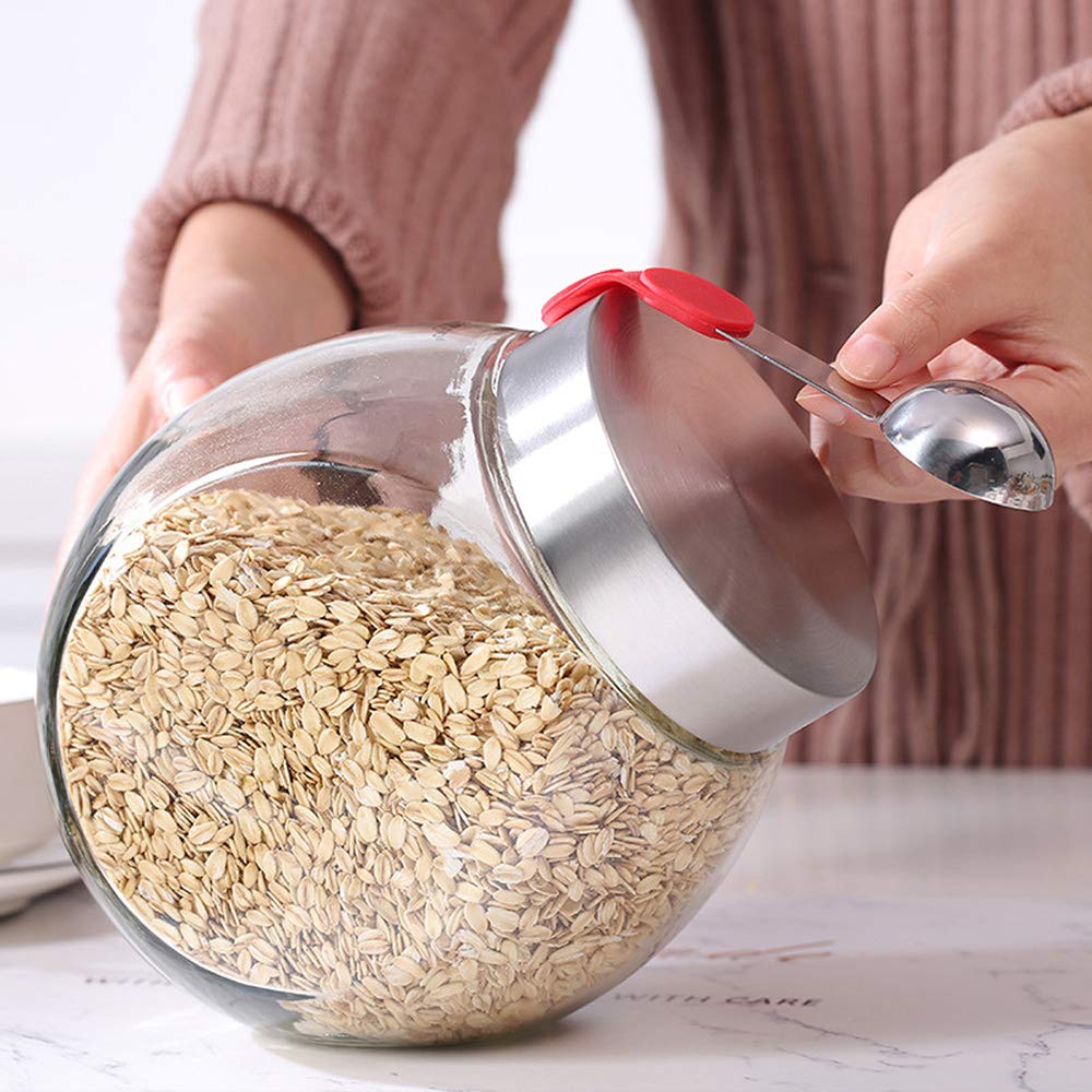 Contenitore Contenitori Alimentari, Contenitori per la Conservazione degli Alimenti, Contenitori per la Conservazione con Airtight Coperchi, per tè, caffè, Riso Durevole, D