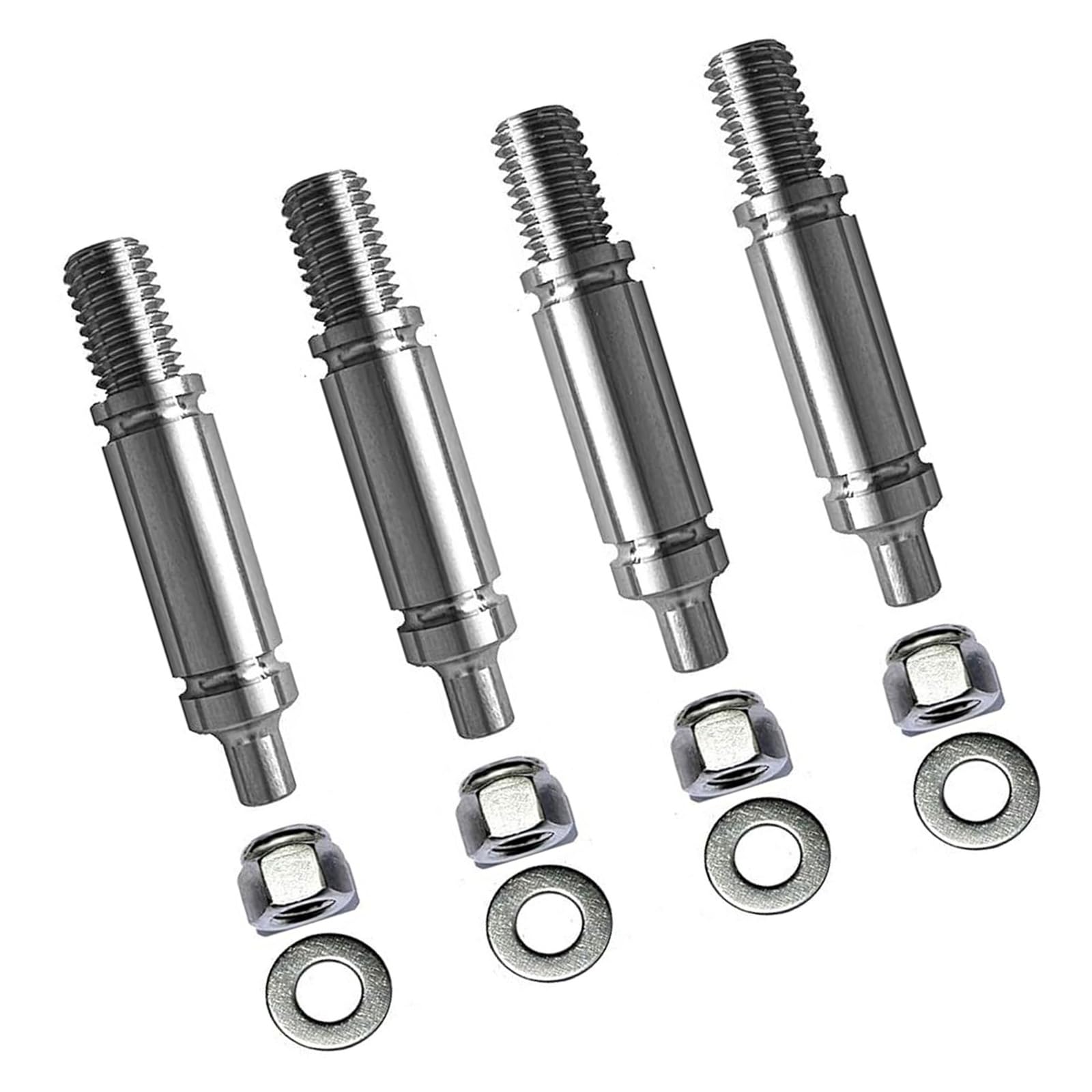 Buxuaaaa 4Pieces Dryer Drum Roller Shaft Set Dryer Stainless Steel for Efficient and Easy Installation Easy Installation Shaft