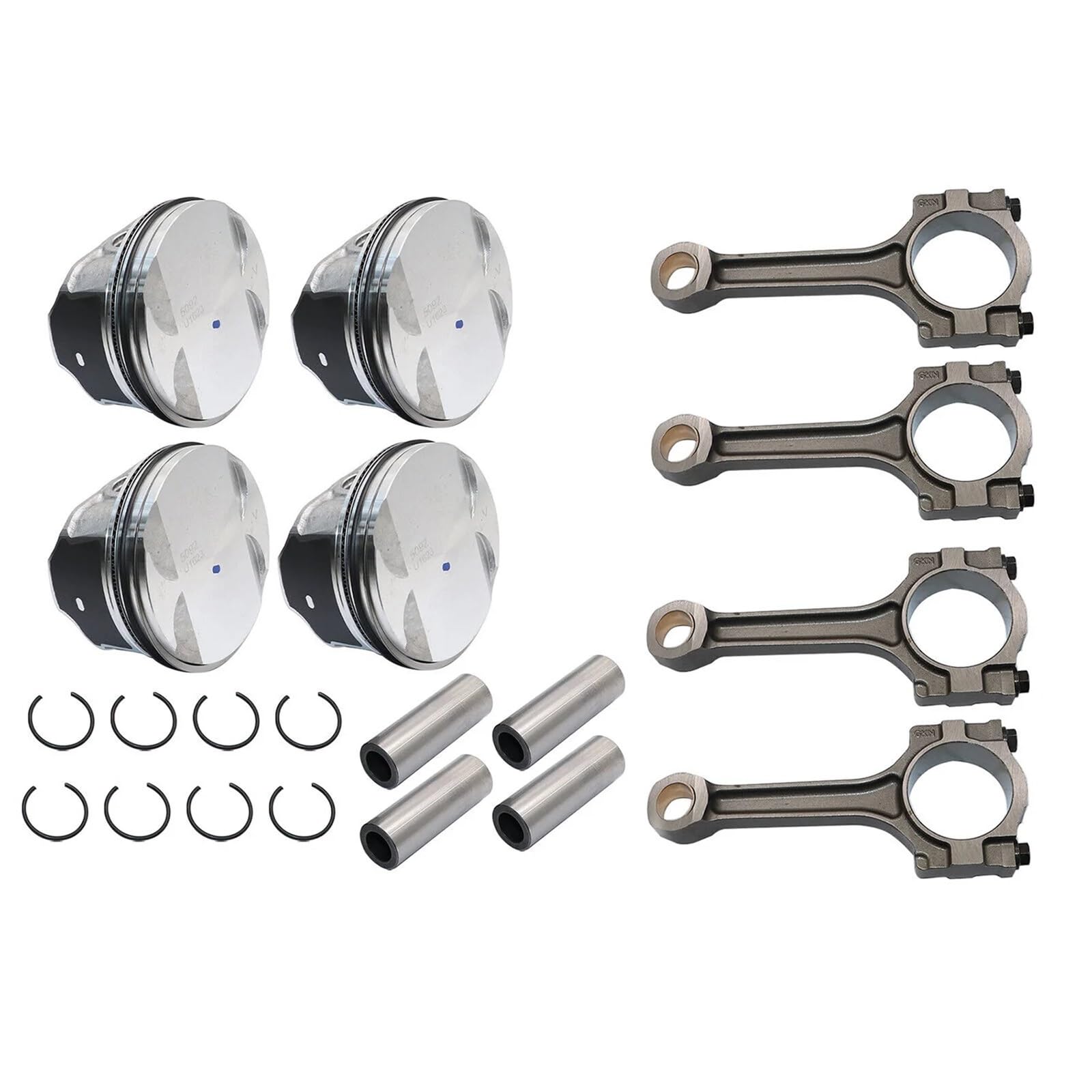 Set di pistoni forgiati Kit pistone e fasce elastiche motore da 4 pezzi e set biella per Chevy Captiva Cobalt Equinox HHR Impala 2.4L Ricambi auto