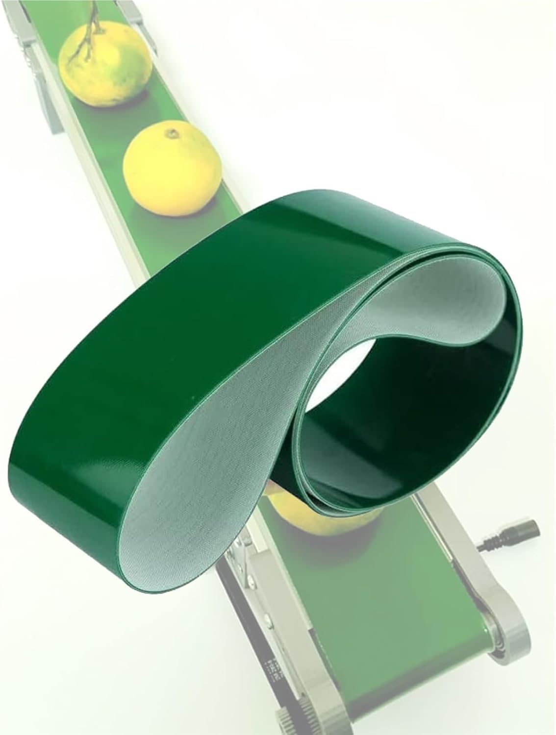 Correa industrial de PVC verde para procesamiento de alimentos, fabricación y líneas de montaje, cinta transportadora flexible de 70 x 360 cm para uso pesado
