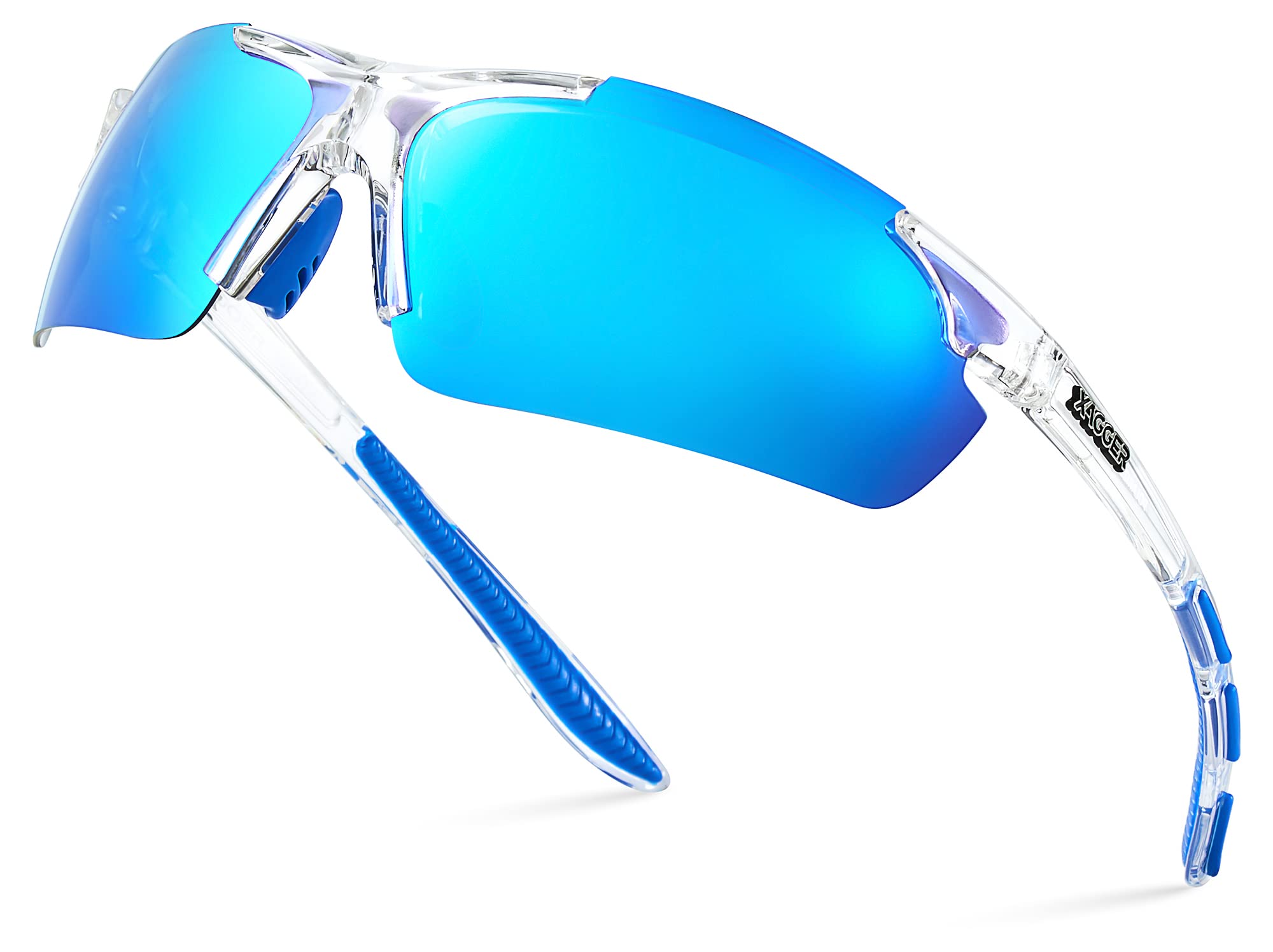 Xagger Polarized Sports Sunglasses for Men Women Wrap Around UV400 Running Baseball Softball Cycling Driving Glasses