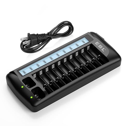 EBL 12 Bay LCD Universal Battery Charger for Rechargeable
