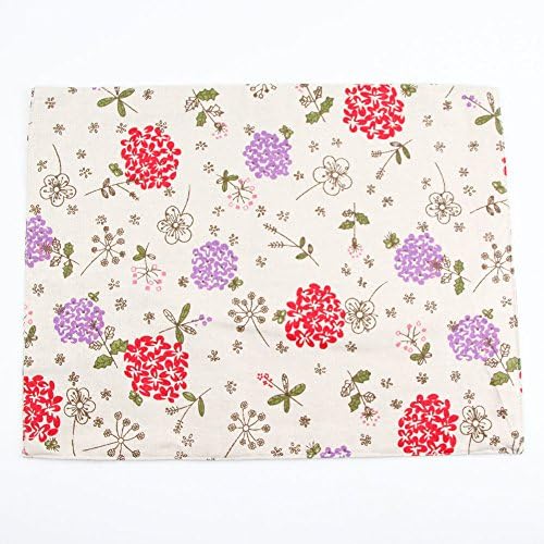 2 Piece/set 30x40cm Flower placemats fashion cotton linen placemat heat insulation mat dining table mat fabric