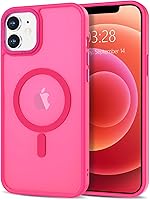 Vista 346 de Anuck - Funda magnética para iPhone 11 compatible con MagSafe, carcasa trasera mate translúcida dura, borde de TPU, delgada, resistente a impactos