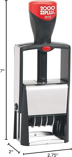Miniatura 5 de Cosco 2000 Plus - Sello de fecha autoentintado resistente, impresión de 5/8 pulgadas x 1-1/4 pulgadas, tinta negra (011200)