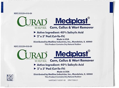 Curad Mediplast - Removedor de maíz, callos y verrugas, 2 almohadillas