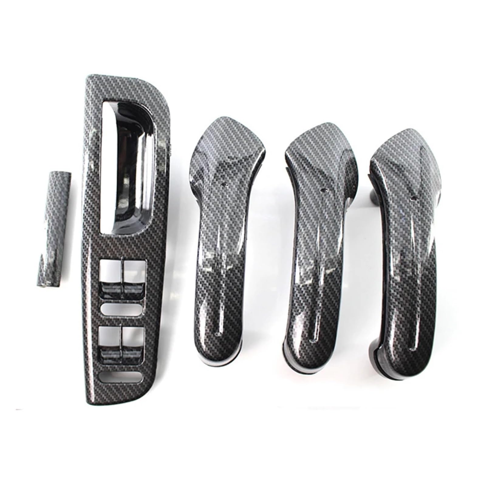 Asddllnn Carbon Fiber Door Grab Pull Handle Inner Front Rear Left Right Door Black Pull Grab Handle For Vw For Bora For Golf 4 Mk4 For Jetta 1999-2004 3B1867171e(Carbon Fiber)