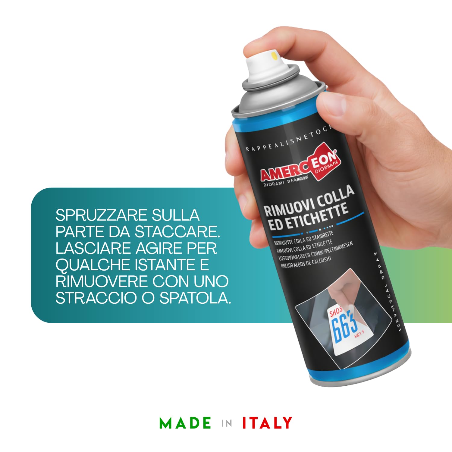 12 bombolette di Rimuovi Colla ed Etichette spray da 200ml, di colore bianco tenue, ideale per rimuovere adesivi etichette e colla senza lasciare residui - F