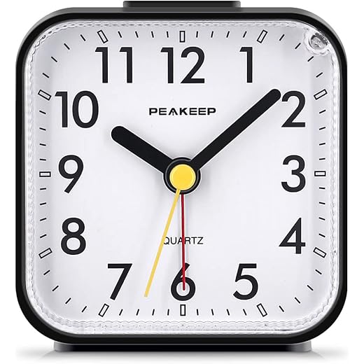 Peakeep Small Silent Travel Alarm Clock