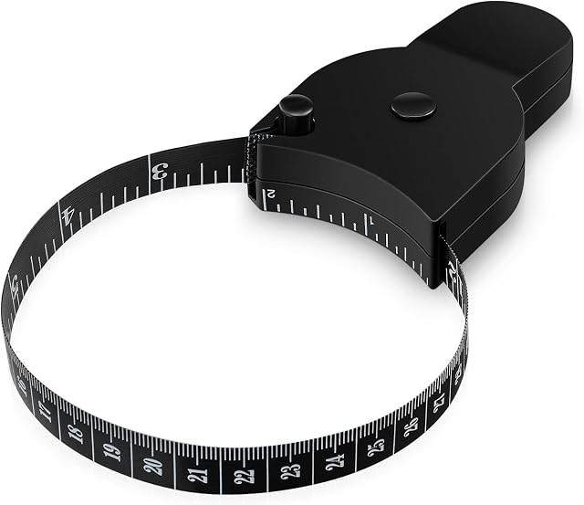 Body Tape Measure for Body Measuring Body Fat Measurement Tool for Weight Loss 60 Inch 150 cm (Black)