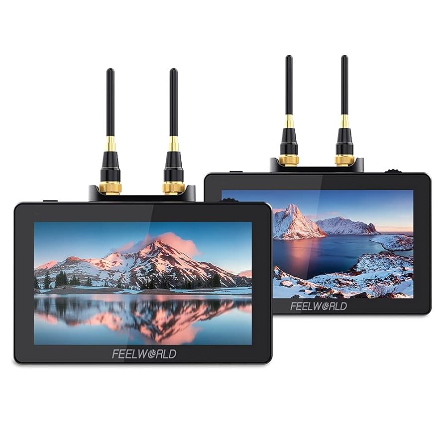 【美品&おまけ】FEELWORLD FT6+FR6 ワイヤレスモニター FEELWORLD FT6 FR6 5.5 Inch Wireless Video Transmission DSLR