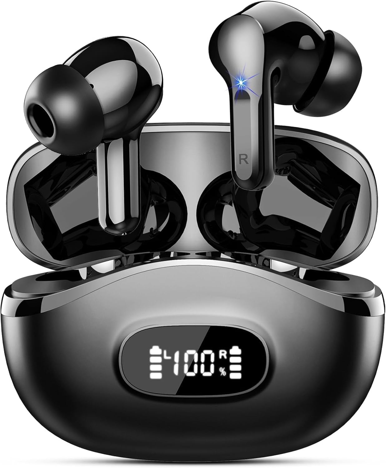 Wireless Earbuds Bluetooth Headphones 5 4 HiFi Stereo Ear Buds with 4 ENC Noise Cancelling Mics 48H Bluetooth