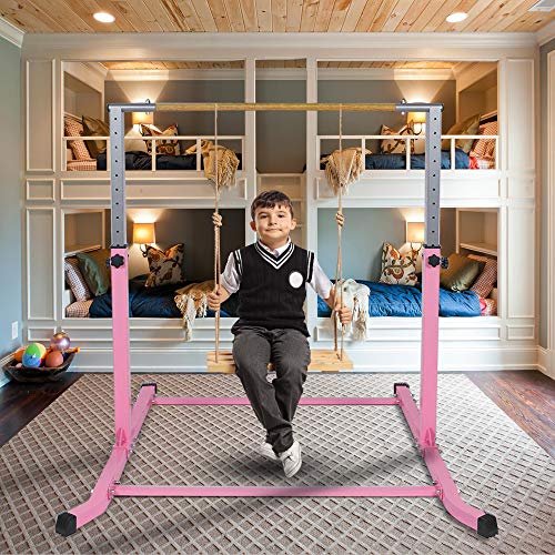 Safly Fun gymmatsdirect Gymnastics Bar for Kids Adjustable Horizontal Junior Training Kip Bars