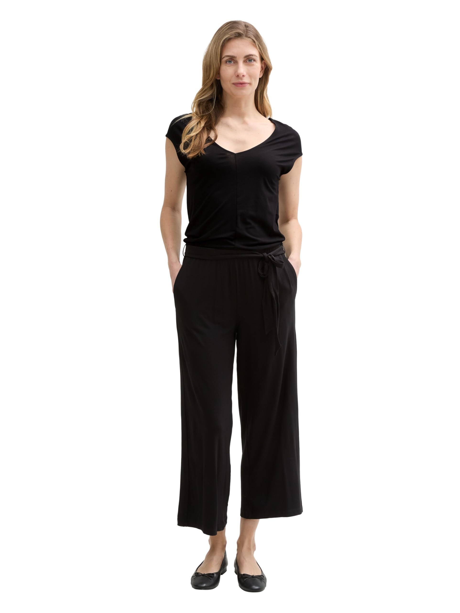 TOM TAILOR Women's Jumpsuit, 14482 - Deep Black, 10