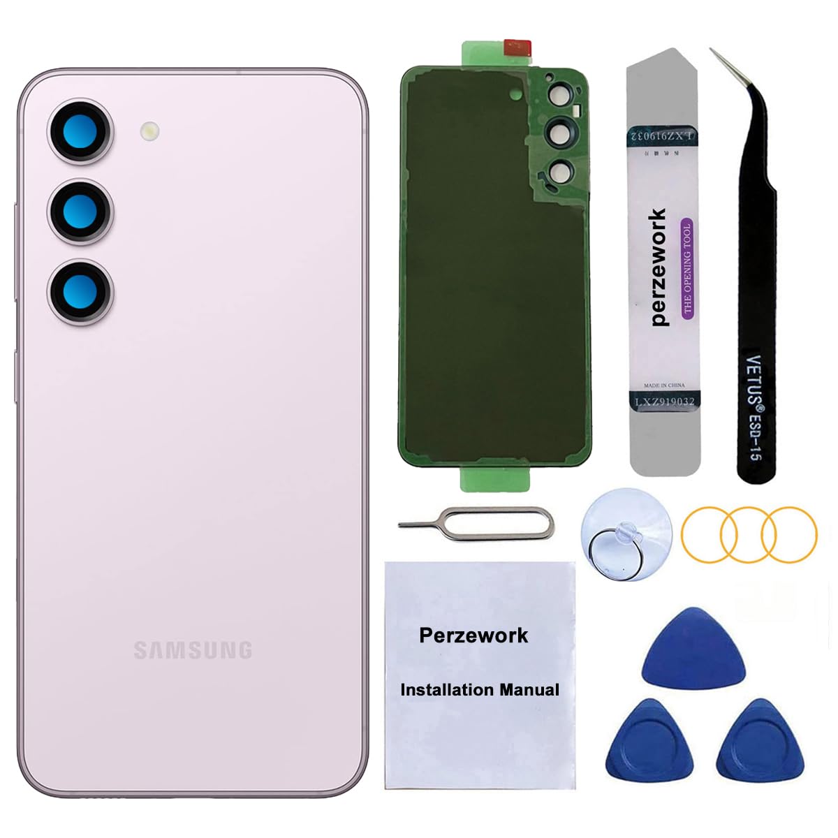 Amazon.com: Perzework Rear Back Glass Replacement for Samsung