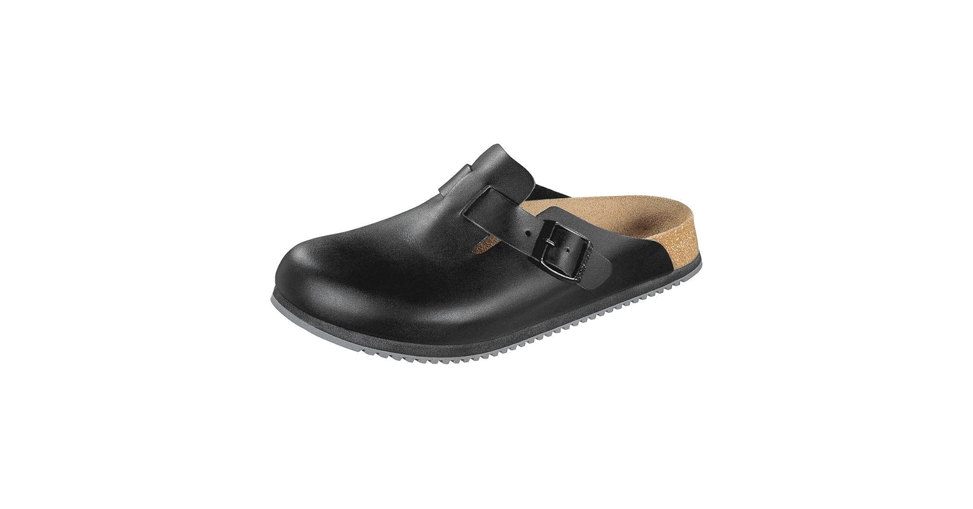 Amazon.com | Birkenstock Men?s Boston Black Leather Sandals 40 EU