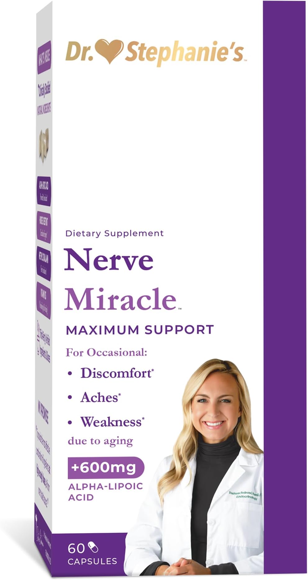 Diabetes Doctor Nerve Miracle - Neuropathy and Type 2 Diabetes Support - All-Natural Blend with Mega Dose of Alpha Lipoic Acid - for Foot and Leg Pain