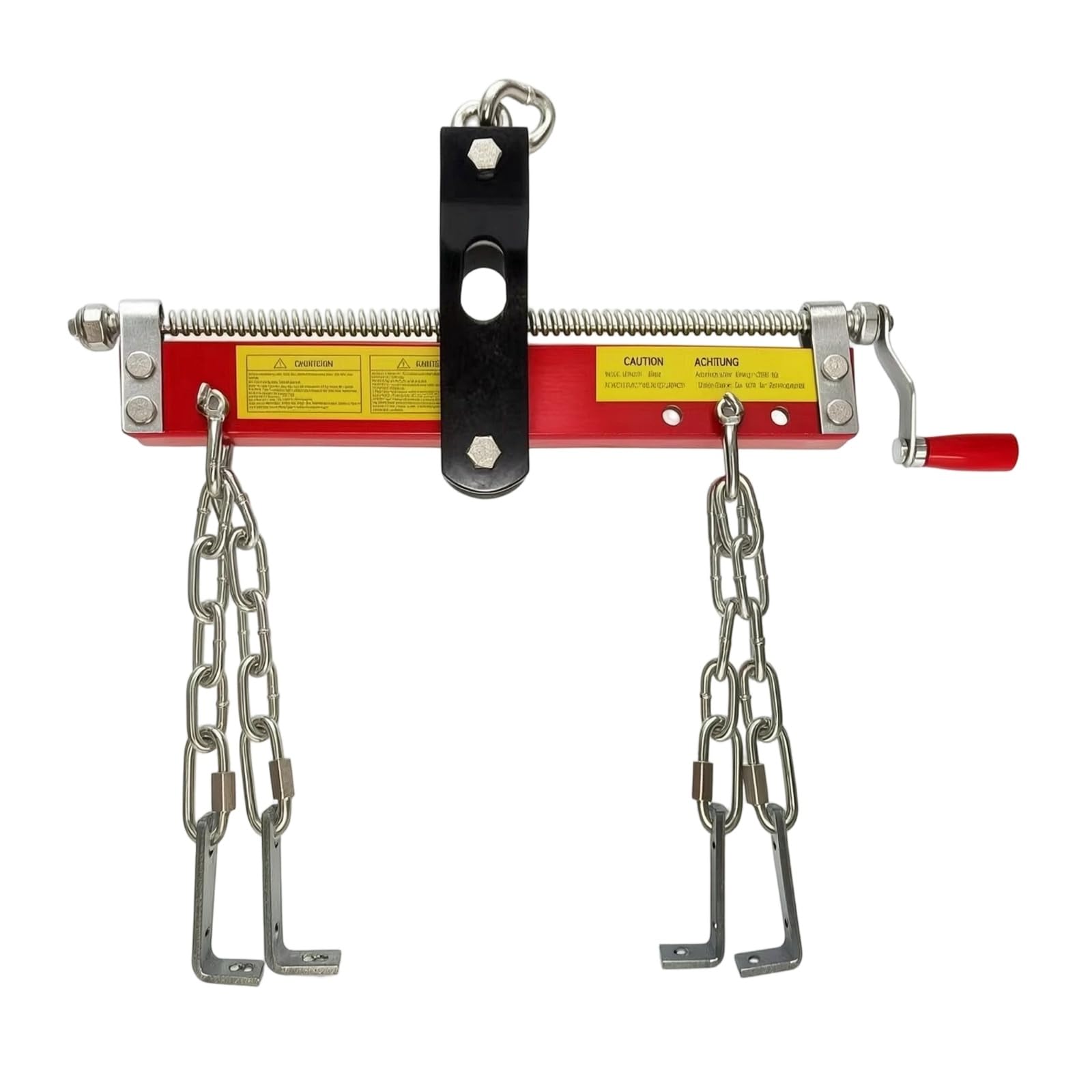 Bilanciatore di Carico con Manovella Regolabile Bilanciatore Motore Manuale Sollevatore per Meccanici, Autoriparatori