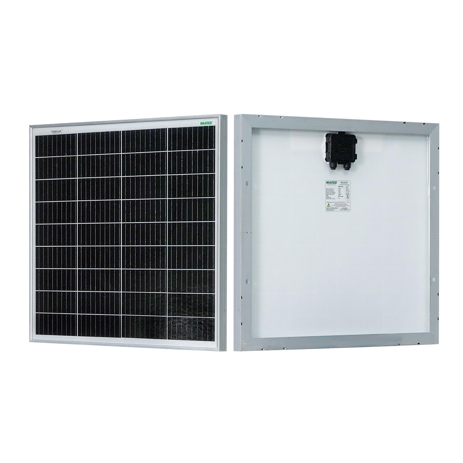 WAAREE 100 Watt 12V Mono PERC Solar Panel || Pack of 1 || High Efficiency Rooftop Solar Module | 25-Year Performance Warranty | Durable & Weather-Resistant | Best for Home & Off-Grid Systems |-image-27