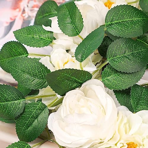 Meiliy 200Pcs Bulk Rose Leaves Artificial Greenery Fake Rose Flower Leaves For Diy Wedding Bouquets Centerpieces Party Decorations Rose Vine Wreath Garlands Supplies #TOP4