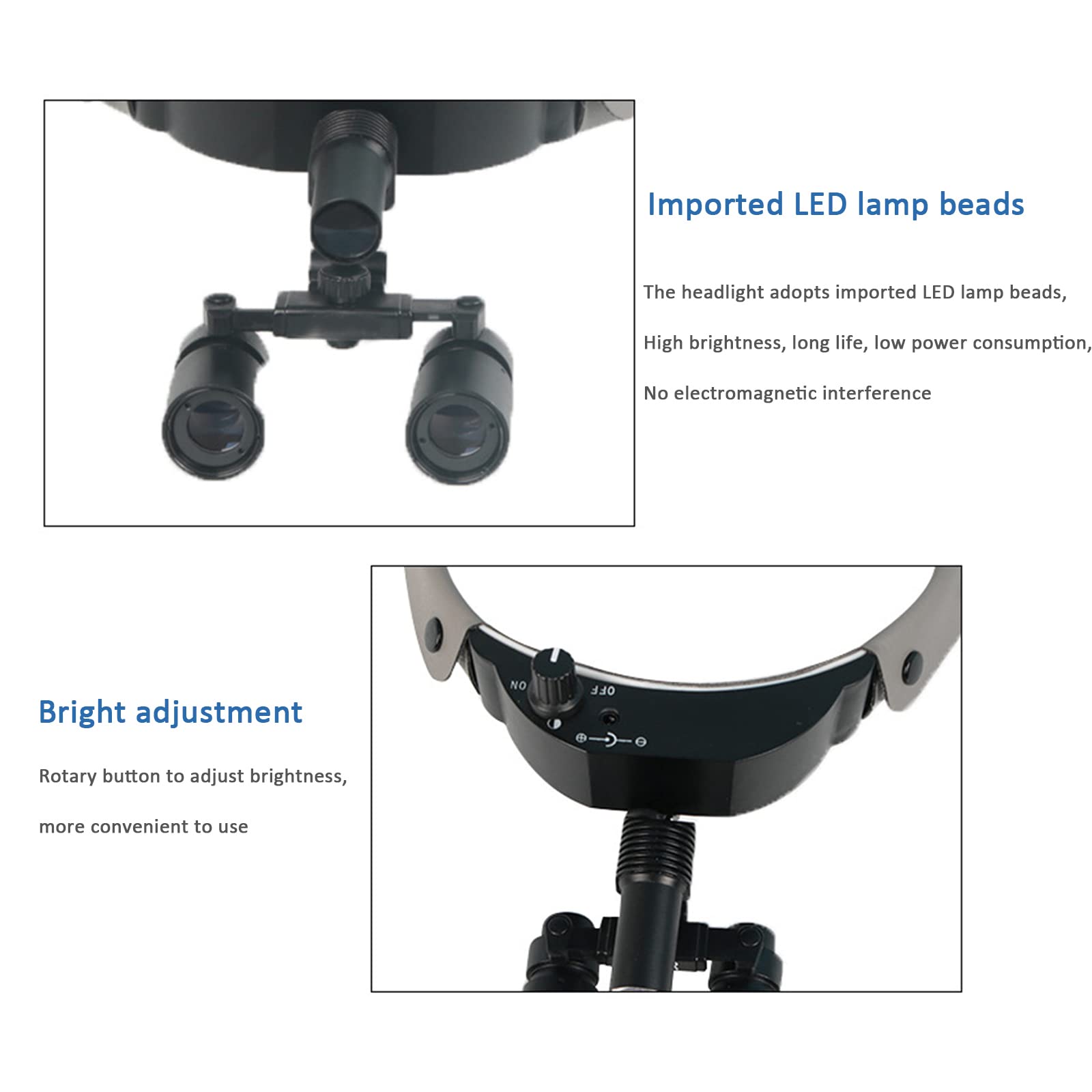 Lupa Ent 4.0X 6.0X Lupa Binokularna Z 3-Watową Diodą Led 4X,