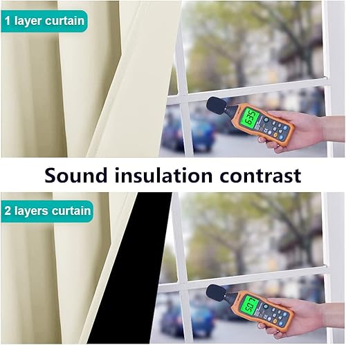 Miniatura 3 de NICETOWN Cortinas completamente sombreadas para sala de estar, protección de privacidad y reducción de ruido, paneles de cortina aislados con forro