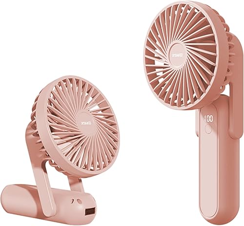 Miniatura 1 de SiuSiuG Mini ventilador de mano plegable con banco de energía batería recargable de 10000 mAh 96 horas de funcionamiento 3 velocidades