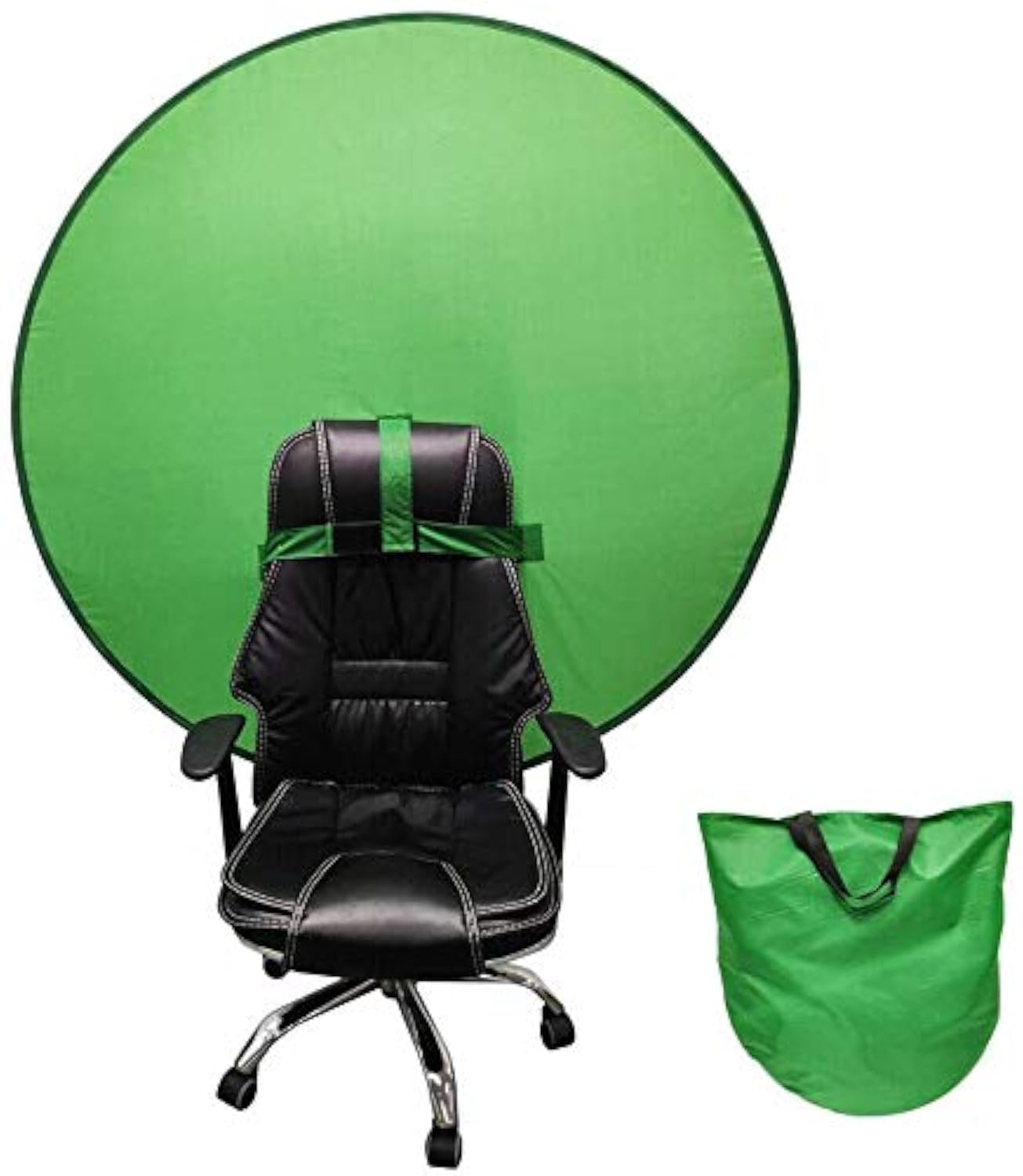 Megadream Écran Vert Rond de 142 cm - Rideau Vert Chaise de Fond Vert - Portable - Pliable - pour vidéo, Tiktok, Studio virtuel, Jeux et rapports en Direct Megadream Écran Vert Rond de 142 cm - Rideau Vert Chaise de Fond Vert - Portable - Pliable - pour vidéo, Tiktok, Studio virtuel, Jeux et rapports en Direct