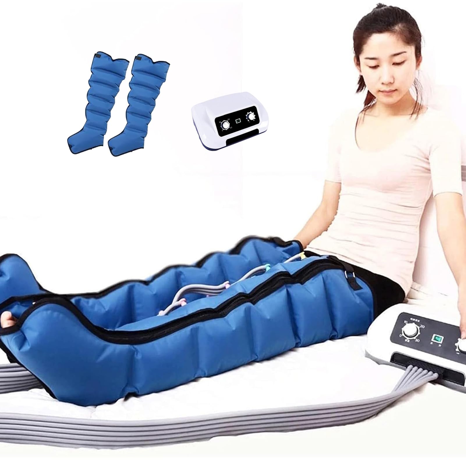 Pressoterapia Linfodrenaggio Total Body Pressoterapia Gambe E Pancia Macchina Pressoterapia per Casa per Gambe E Addome,per Dolore E Circolazione Migliorare