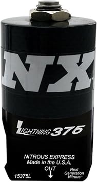 Nitrous Express 15375L Lightning 375 Nitrous Solenoid .375 Orifice 10AN Inlet Fitting 8AN O-Ring 6AN Outlet Fitting 6AN O-Ring Lightning 375 Nitrous Solenoid