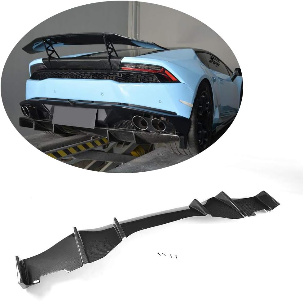 Rear Diffuser fits for Lamborghini Huracan LP600 LP610 Coupe 2014-2018 Customized Real Carbon Fiber CF Lower Bumper Lip Spoiler Body Kit