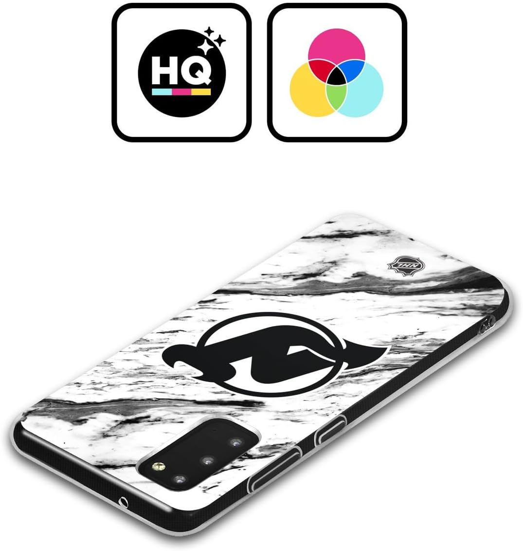 Head Case Designs Officially Licensed NHL Marble New Jersey Devils Gel Case [Military Grade Protection] Compatible with Samsung Galaxy S24 5G and Compatible with MagSafe