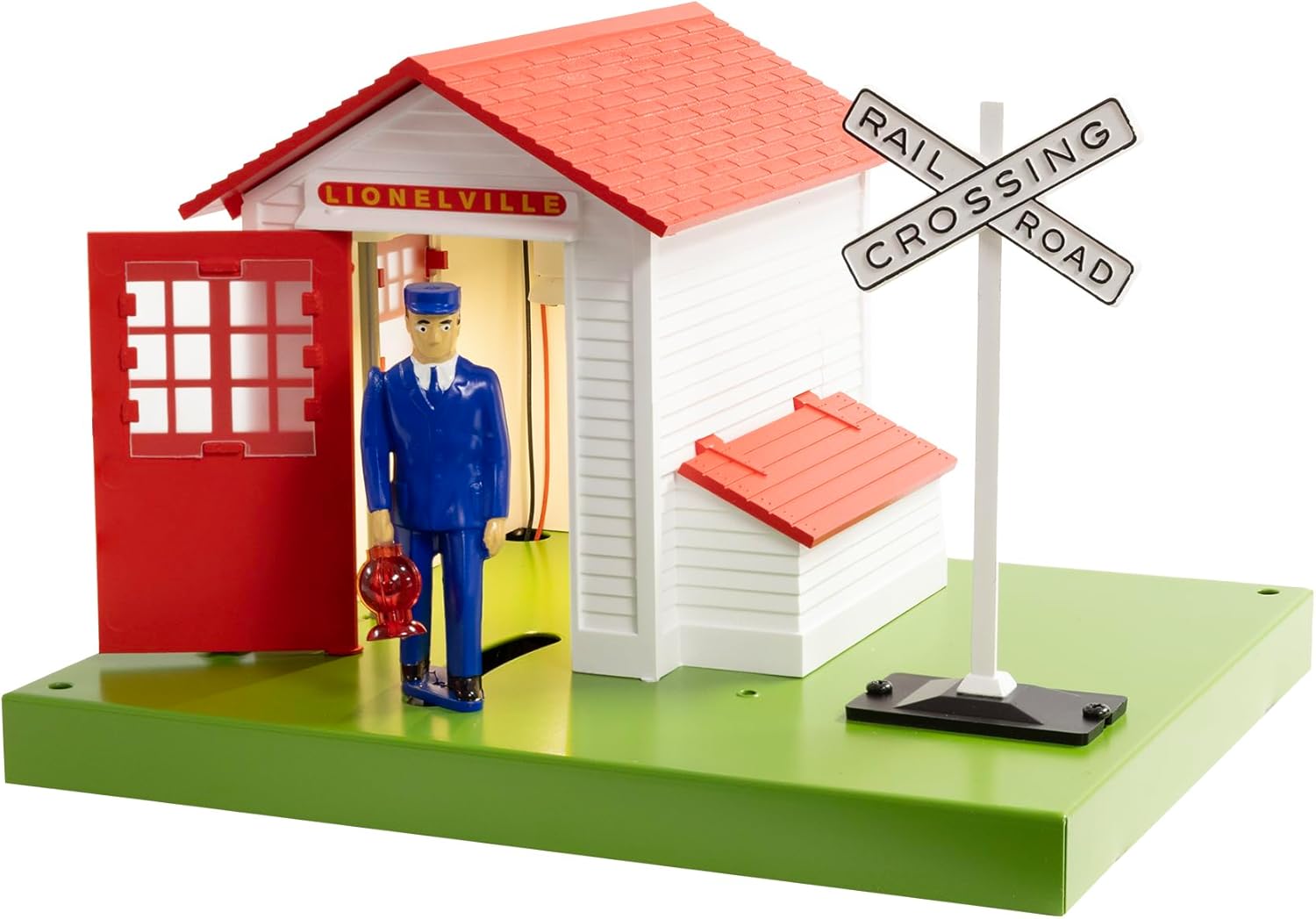 Lionel Lionelville Classic Automatic Plug-Expand-Play Gateman O Gauge Model Train Accessory